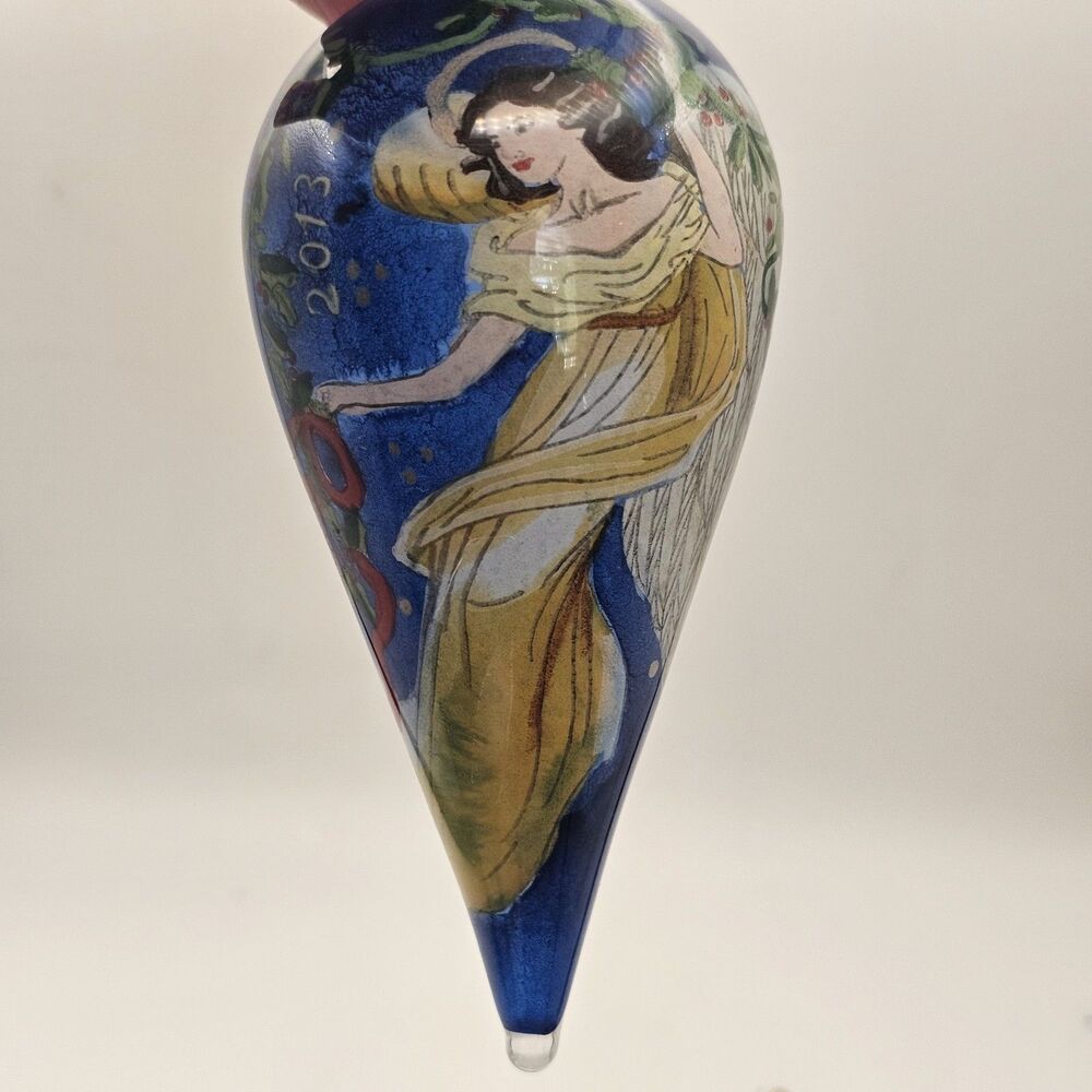 Pier 1 Li Bien (Inside Painted Fr Outside Opening) Glass Christmas Ornament '13